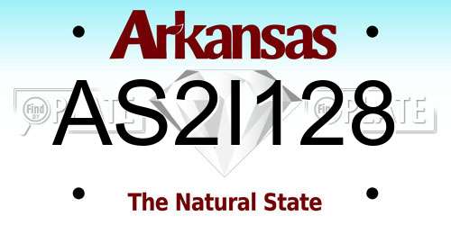 AS2I128 Arkansas License Plate