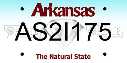 AS2I175 Arkansas License Plate