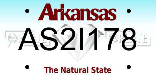 AS2I178 Arkansas License Plate
