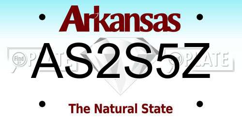 AS2S5Z Arkansas License Plate