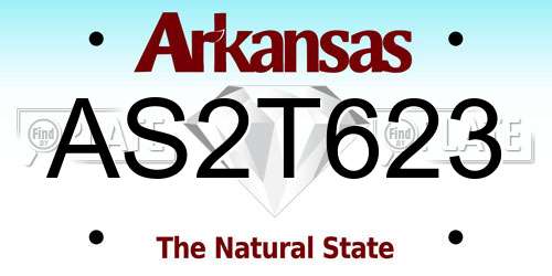 AS2T623 Arkansas License Plate