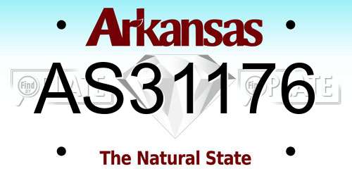 AS31176 Arkansas License Plate