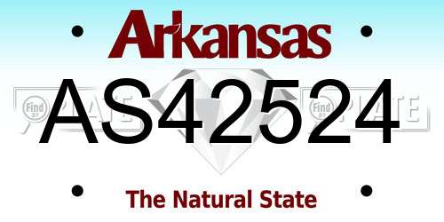 AS42524 Arkansas License Plate