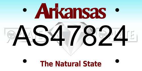 AS47824 Arkansas License Plate