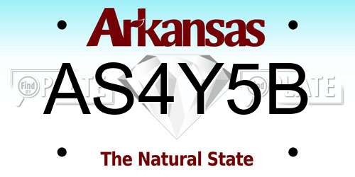 AS4Y5B Arkansas License Plate