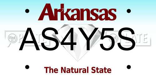 AS4Y5S Arkansas License Plate