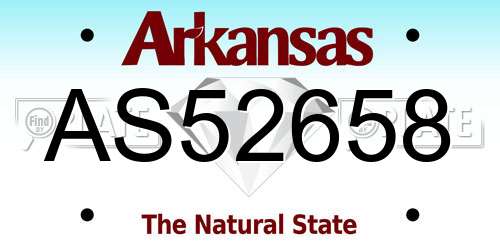 AS52658 Arkansas License Plate