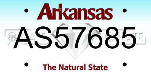 AS57685 Arkansas License Plate