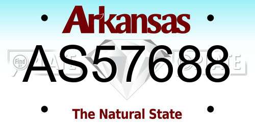 AS57688 Arkansas License Plate