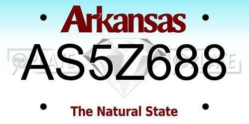 AS5Z688 Arkansas License Plate
