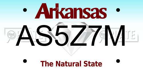 AS5Z7M Arkansas License Plate
