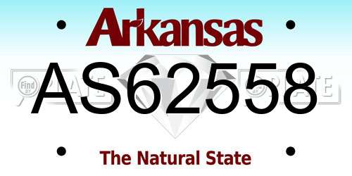 AS62558 Arkansas License Plate
