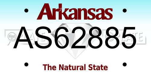 AS62885 Arkansas License Plate