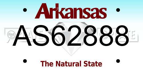 AS62888 Arkansas License Plate