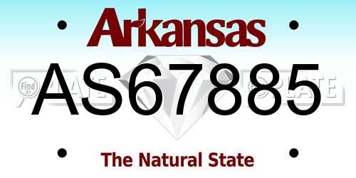 AS67885 Arkansas License Plate