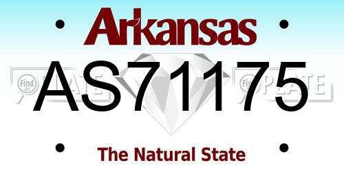 AS71175 Arkansas License Plate