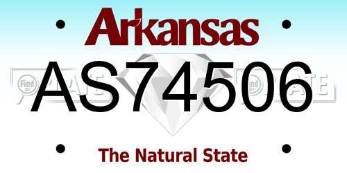 AS74506 Arkansas License Plate