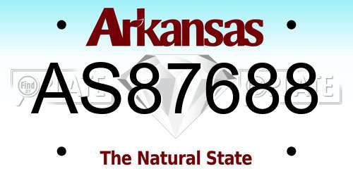 AS87688 Arkansas License Plate