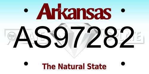 AS97282 Arkansas License Plate
