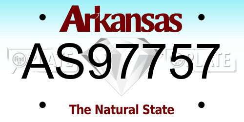 AS97757 Arkansas License Plate