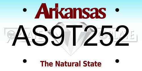 AS9T252 Arkansas License Plate