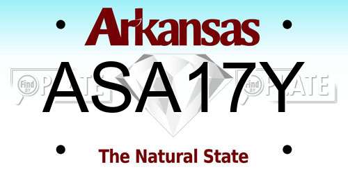 ASA17Y Arkansas License Plate