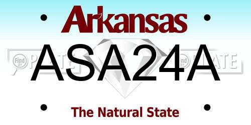 ASA24A Arkansas License Plate