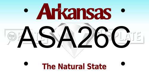 ASA26C Arkansas License Plate