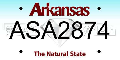 ASA2874 Arkansas License Plate