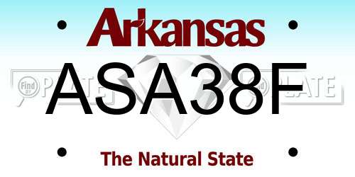 ASA38F Arkansas License Plate