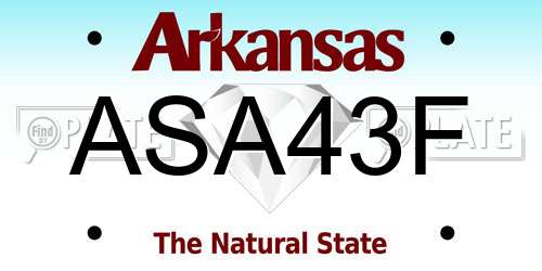 ASA43F Arkansas License Plate