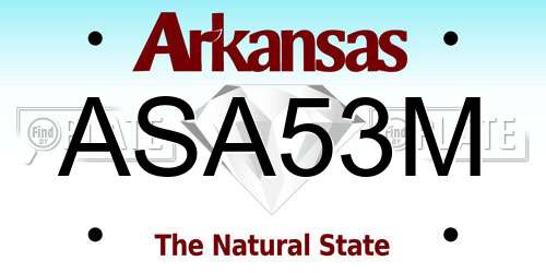ASA53M Arkansas License Plate
