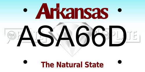 ASA66D Arkansas License Plate