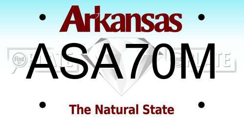 ASA70M Arkansas License Plate