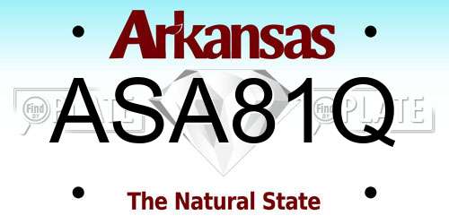 ASA81Q Arkansas License Plate