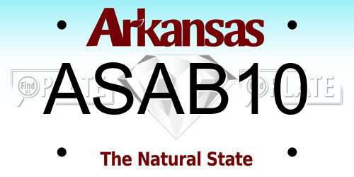 ASAB10 Arkansas License Plate