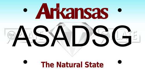ASADSG Arkansas License Plate