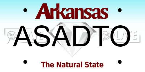 ASADTO Arkansas License Plate