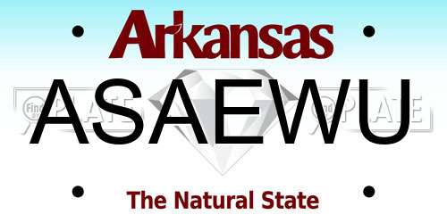 ASAEWU Arkansas License Plate