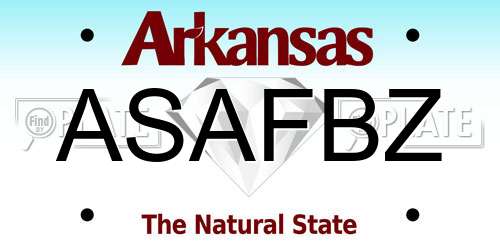 ASAFBZ Arkansas License Plate