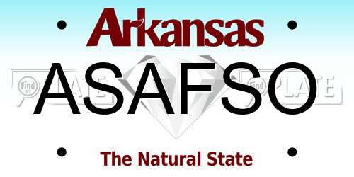 ASAFSO Arkansas License Plate