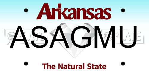 ASAGMU Arkansas License Plate
