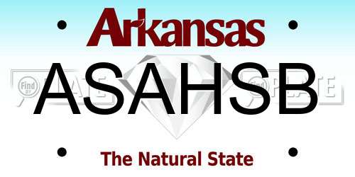 ASAHSB Arkansas License Plate