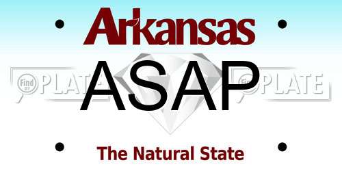 ASAP Arkansas License Plate