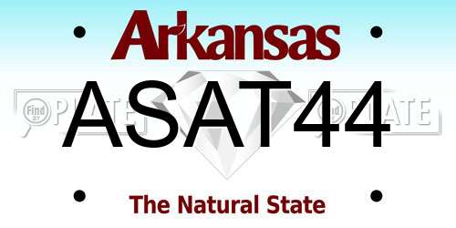 ASAT44 Arkansas License Plate