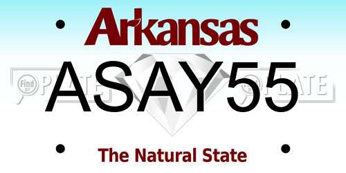 ASAY55 Arkansas License Plate
