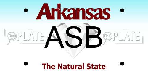 ASB Arkansas License Plate
