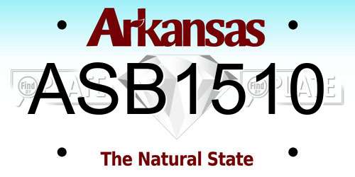 ASB1510 Arkansas License Plate