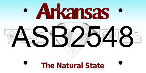 ASB2548 Arkansas License Plate