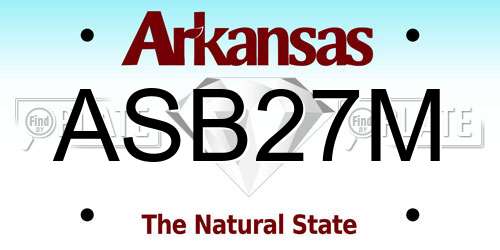 ASB27M Arkansas License Plate